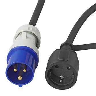 Cable adaptador 150cm 3x2,5mm&sup2; de enchufe CEE a enchufe Schuko