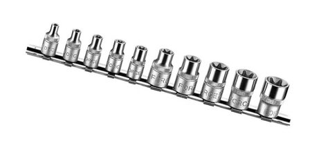 1/4 de vaso Torx 9 piezas