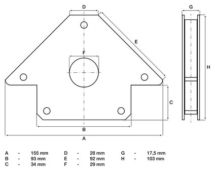 Escuadra magnetica extra fuerte 20 kg