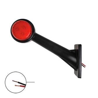 Luz de galibo roja/blanca de 12/24V y LED de 166x193mm izquierda