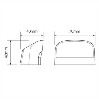 Luz para la matr&iacute;cula de 12/24V y LED de 70x42mm