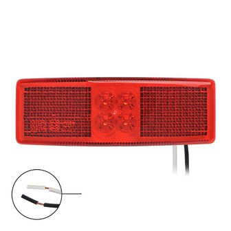 Luz roja para posici&oacute;n trasera de 12/24V y LED de 110x40mm