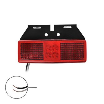 Luz roja para posici&oacute;n trasera de 12/24V y LED de 110x40mm con soporte