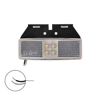 Luz blanca para posici&oacute;n frontal de 12/24V y LED de 110x40mm con soporte