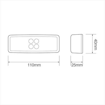 Luz blanca para posici&oacute;n frontal de 12/24V y LED de 110x40mm