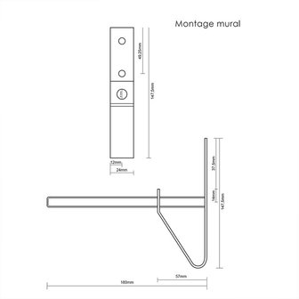 Conjunto de soportes de neumaticos de 2 piezas para montaje en pared