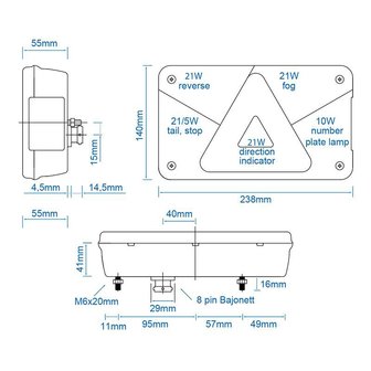 Aspock Multipoint V rear lamp left