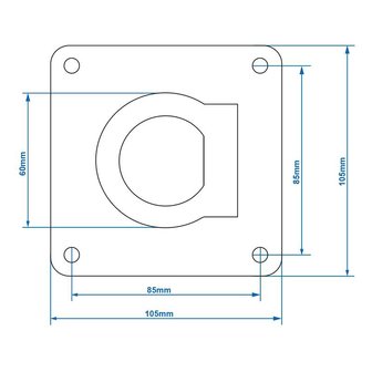 Argolla de sujecion individual 105x105mm