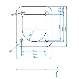 Placa de apoya para argolla SPP PW-01