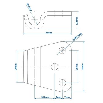 Contrapieza para la cerradura del remolque SPP Z-11 x2 stuks