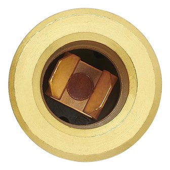 Flush mount socket DIN 12V brass