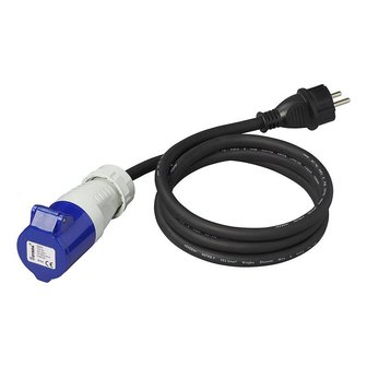 Cable adaptador de 150 cm 3x2,5 mm&sup2; de enchufe Schuko a CEE