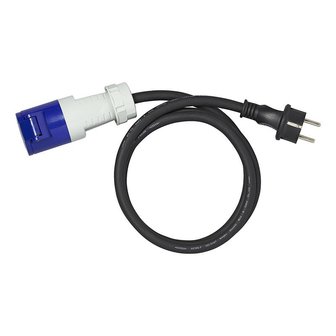 Cable adaptador de 150 cm 3x2,5 mm&sup2; de enchufe Schuko a CEE