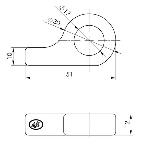 Contrapieza para la cerradura del remolque SPP Z-12A x2 stuks