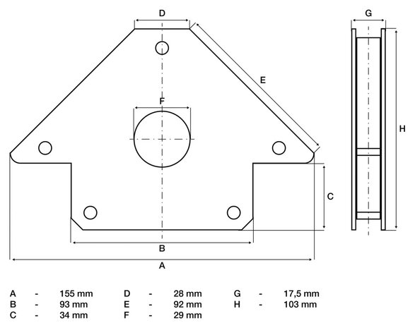 Escuadra magnetica extra fuerte 20 kg