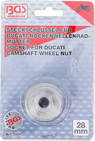 Zócalo de la tuerca de la polea del árbol de levas para Ducati 28 mm