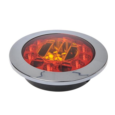 Luz trasera de 3 funciones 122mm 24LED cromada