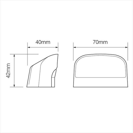 Luz para la matrícula de 12/24V y LED de 70x42mm