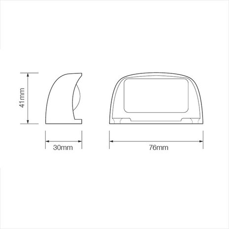 Luz para la matrícula de 12/24V y LED de 76x41mm cromada