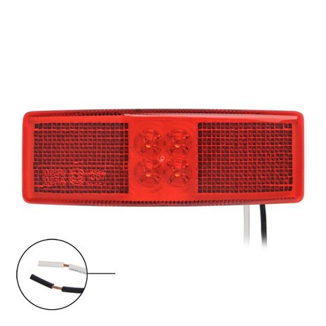 Luz roja para posición trasera de 12/24V y LED de 110x40mm