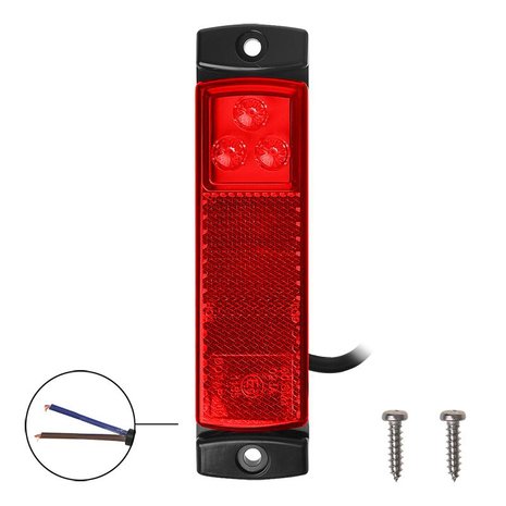 Luz roja para posición trasera de 12/24V y LED de 126x30mm