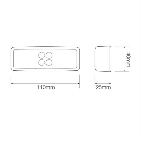 Luz blanca para posición frontal de 12/24V y LED de 110x40mm