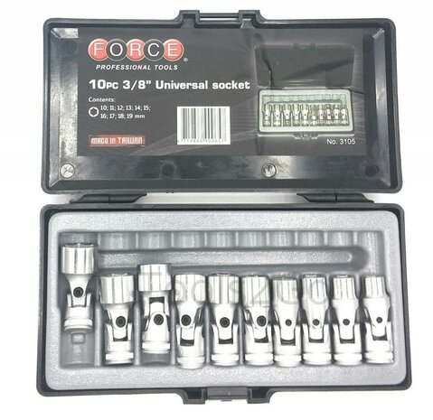 Caja de 10 cardan universal Vasos 3/8