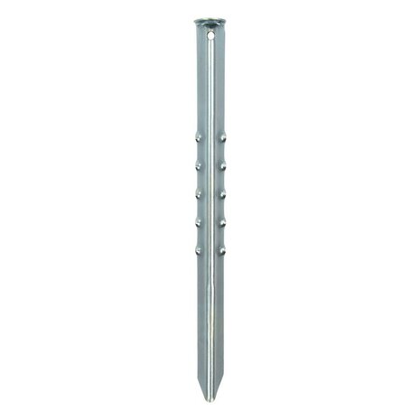 Tent peg 40cm metal ribbed