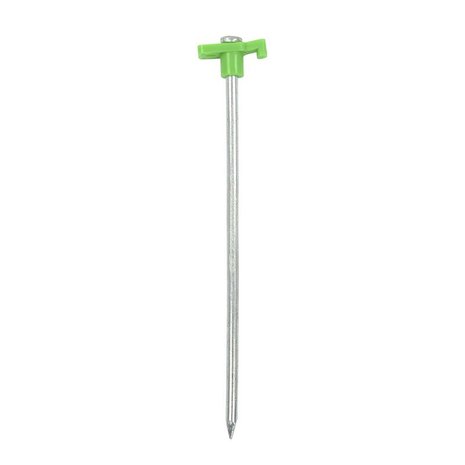 Tent peg 25cm metal with plastic hook