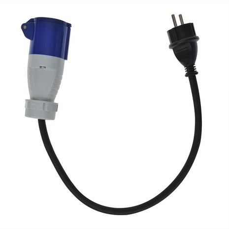 Cable adaptador 40cm de enchufe Schuko a CEE