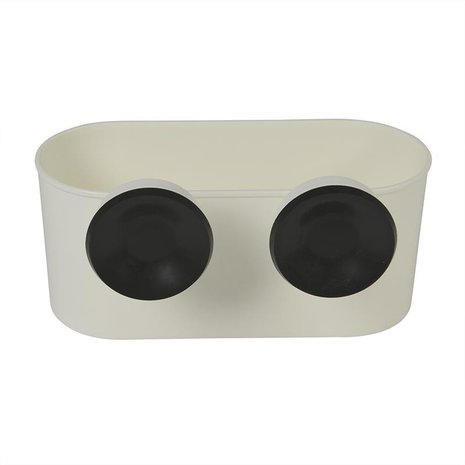 Cubo oval con ventosas blanco de 6kg