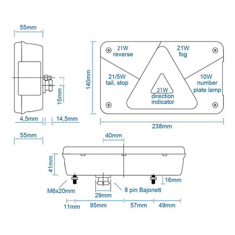 Aspock Multipoint V rear lamp right