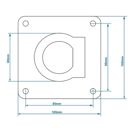 Argolla de sujecion individual 105x105mm