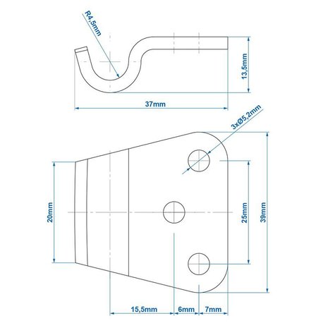 Contrapieza para la cerradura del remolque SPP Z-11 x2 stuks