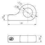 Contrapieza para la cerradura del remolque SPP Z-12A x2 stuks