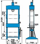 Prensas hidraulicas de taller de 50 toneladas