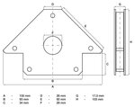 Escuadra magnetica extra fuerte 20 kg