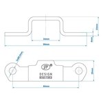 Contrapieza para la cerradura del remolque SPP Z-09A x2 stuks