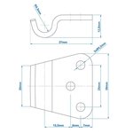 Contrapieza para la cerradura del remolque SPP Z-11 x2 stuks