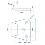 Contrapieza para la cerradura del remolque SPP Z-11A x2 stuks