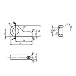 Contrapieza para la cerradura del remolque SPP Z-16A x2 stuks