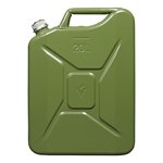 Jerry can 20L metal green with magnetic screw cap