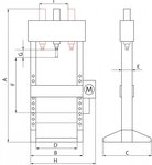 Prensa de mesa hidráulica manual 10 toneladas