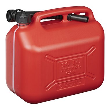 Garrafa para combustible de 10L de plastico rojo, homologacion UN