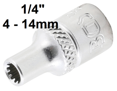 Llave de vaso Gear Lock entrada (1/4) 4-14mm