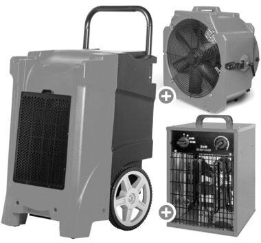 Paquete de secadora BDE95 + ventilador MV500PPL + soplador de aire caliente WEL33