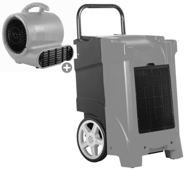 Pack BDE95 secador de construccion y ventilador de piso RV3000
