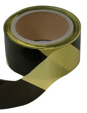 Salida de cinta negro-amarillo 50mm x10 piezas